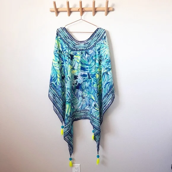 Lilly Pulitzer Anya Bright Navy Kimono